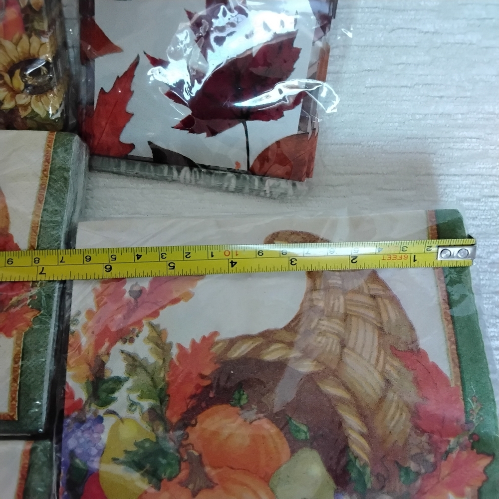 Autumn Harvest and Leaf Party Print Napkin And Treat Bags Bundle - Picture 5 of 11